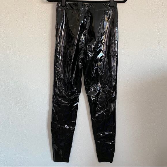 Topshop Percy Faux Leather Vinyl Pants Size 4 - Picture 10 of 11